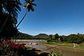 Luang Prabang, Laos - The Northern temporary walk bridge over the Nam Khan